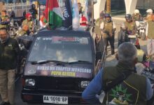 Rombongan BikersMu Chapter Wonosobo bersiap menyalurkan bantuan air bersih Wonosobo di Wadaslintang.