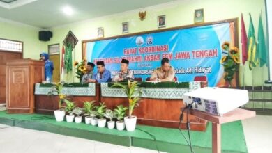 Suasana rapat koordinasi pimpinan sekolah Muhammadiyah dan Majelis Dikdasmen PNF se-Karanggede dalam persiapan Silaturahmi Akbar FGM.