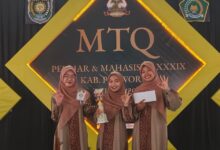 Tiga mahasiswa UMPWR meraih Juara 3 Musabaqah Syahril Quran pada ajang MTQ Purworejo 2026.