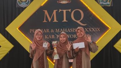 Tiga mahasiswa UMPWR meraih Juara 3 Musabaqah Syahril Quran pada ajang MTQ Purworejo 2026.