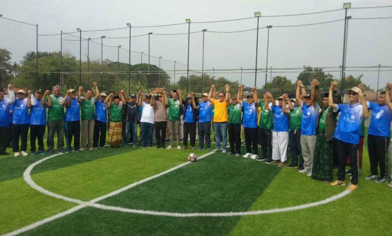 Laga persahabatan minisoccer antara PDM Pemalang dan PCNU Pemalang merayakan pembukaan Milad ke-114 Muhammadiyah.