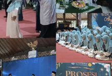 Suasana prosesi wisuda tahfidz MI Muhammadiyah Danurejo di Pendopo Pengayoman Temanggung