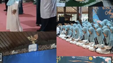 Suasana prosesi wisuda tahfidz MI Muhammadiyah Danurejo di Pendopo Pengayoman Temanggung