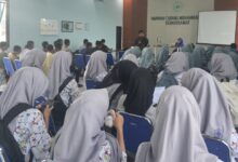 Suasana Kajian Angkatan Muda Muhammadiyah yang digelar PCM Kebakkramat di Gedung Dakwah.