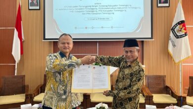 Penandatanganan PKS pendidikan pemilih KPU Temanggung bersama PDM Temanggung