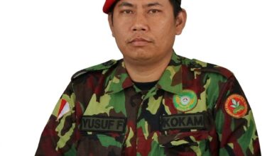 Yusuf Fa’iquddin Komandan KOKAM Sukoharjo berseragam lengkap