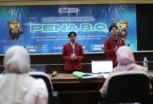 Suasana presentasi finalis dalam ajang kompetisi PENA 8.0 PRISMA UMS yang diikuti mahasiswa dari berbagai perguruan tinggi.